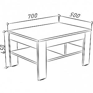 Living ML Mobila Vega Nr.3 Stejar Kraft Alb/Gri