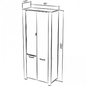 Living ML Mobila Vega Nr.6 Stejar Kraft Alb/Gri