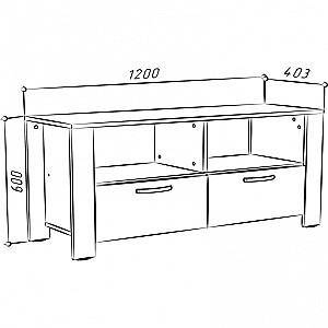 Living ML Mobila Vega Nr.6 Stejar Kraft Alb/Gri