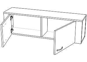 Living ML Mobila Vega Nr.6 Stejar Kraft Alb/Gri