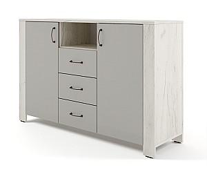 Living ML Mobila Vega Nr.4 Stejar Kraft Alb/Gri