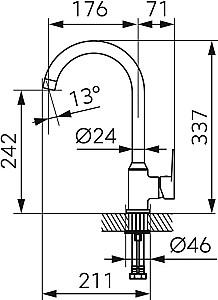 Robinet bucatarie Ferro Ritto BTR4