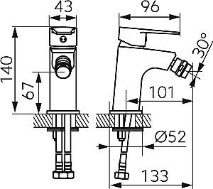 Baterie pentru bideu Ferro Ritto BTR6