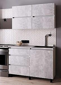 Set mobila bucatarie ML Mobila Nais 1.2 m Alb/Atelie Deschis(Gri)