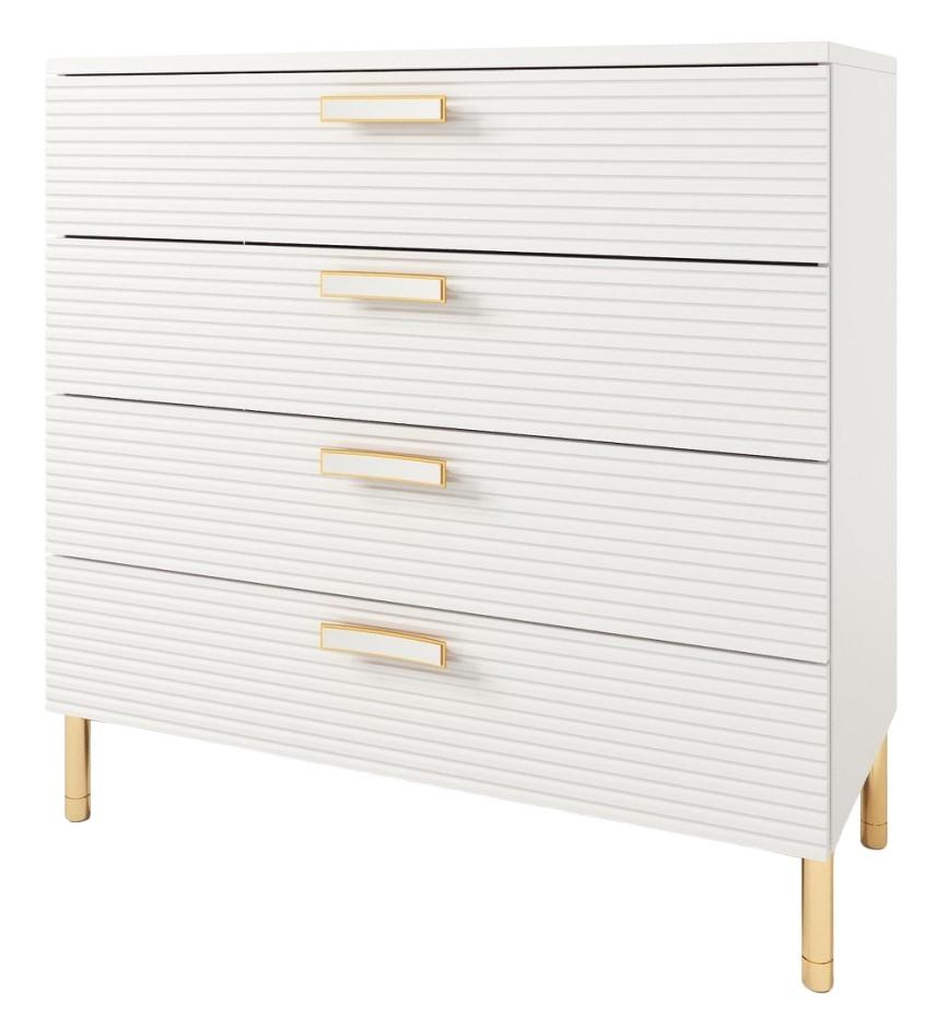 Comoda ML Mobila Velvet Nr.11 1000 Alb/Auriu