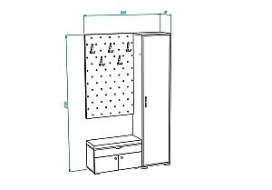 Antreu ML Mobila Nr.10 (1300) Stejar Kraft Alb/Negru