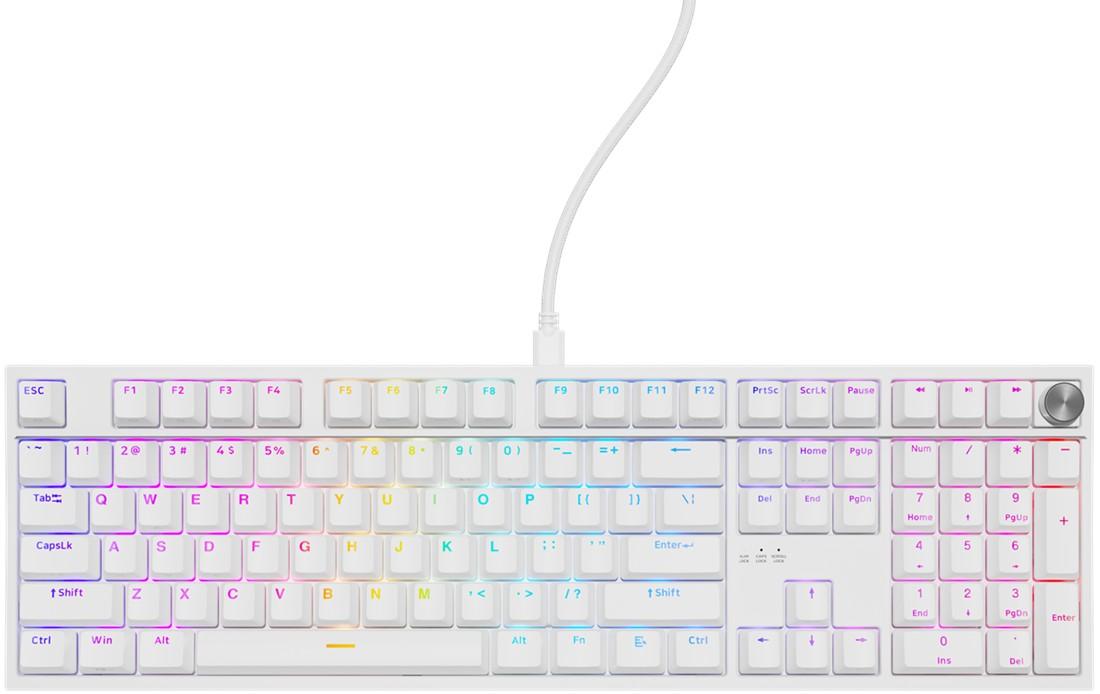 Tastatura gaming  Genesis Thor 404 White (Outemu Peach Silent V3)