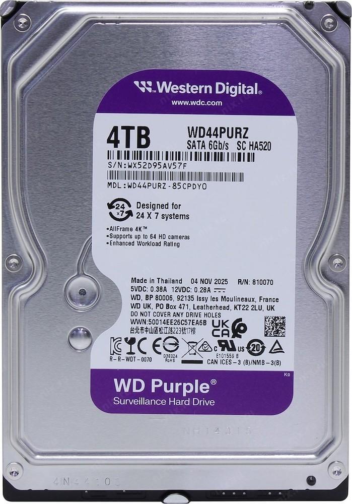 HDD WESTERN DIGITAL Caviar Purple 4TB WD44PURZ