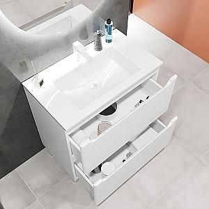 Dulap sub lavoar Bayro Bergamo Alb Mat 1000