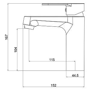 Baterie pentru lavoar Mat|eco Axel Black