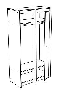 Dulap colt ML Mobila Gamma Nr.29 Stejar Kraft Alb/Gri