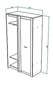 Dulap colt ML Mobila Gamma Nr.29 Stejar Kraft Alb/Gri