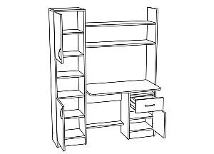 Masa de birou ML Mobila ML-7 (1400) Stejar Auriu/Alb