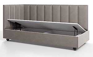 Pat copii ML Mobila Sharm 5 stang (90x200) Gri Deschis