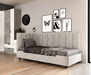 Pat copii ML Mobila Sharm 5 stang (90x200) Gri Deschis