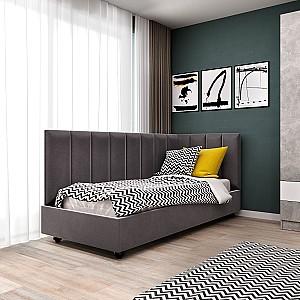 Pat copii ML Mobila Sharm 5 drept (90x200) Gri Inchis