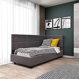 Pat copii ML Mobila Sharm 6 drept (90x200) Gri Inchis