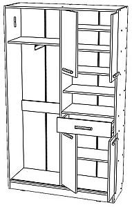 Antreu ML Mobila ML-10 Stejar Kraft Alb