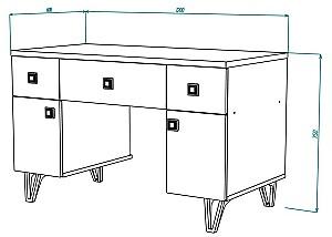 Masa de machiaj ML Mobila Mira Nr.18 Alb