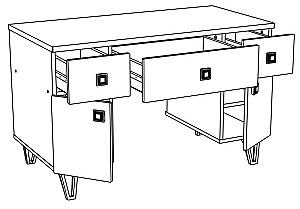 Masa de machiaj ML Mobila Mira Nr.18 Alb