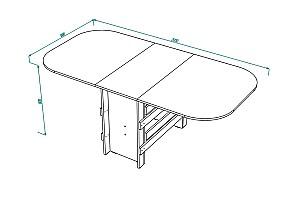 Masa ML Mobila Oval (1000x2000) Stejar Kraft Alb