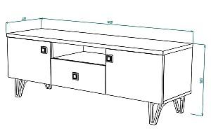 Tumba pentru televizor ML Mobila Mira Nr.7 1400 Alb