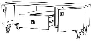 Tumba pentru televizor ML Mobila Mira Nr.7 1400 Alb