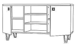 Tumba pentru televizor ML Mobila Mira Nr.15 1300 Alb