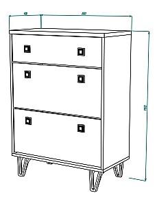 Dulap pentru incaltaminte ML Mobila Mira Nr.11 800 Alb