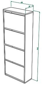 Dulap pentru incaltaminte ML Mobila ML-3 Stejar Kraft Alb/Antracit(Gri)