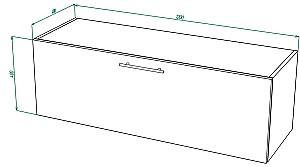 Raft de perete ML Mobila York Nr.1 (jos) Stejar Sonoma(Bej)/Capucino