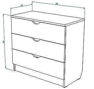 Mobila camera copii ML Mobila Junior Nr.3 Atelie Deschis(Gri)/Alb