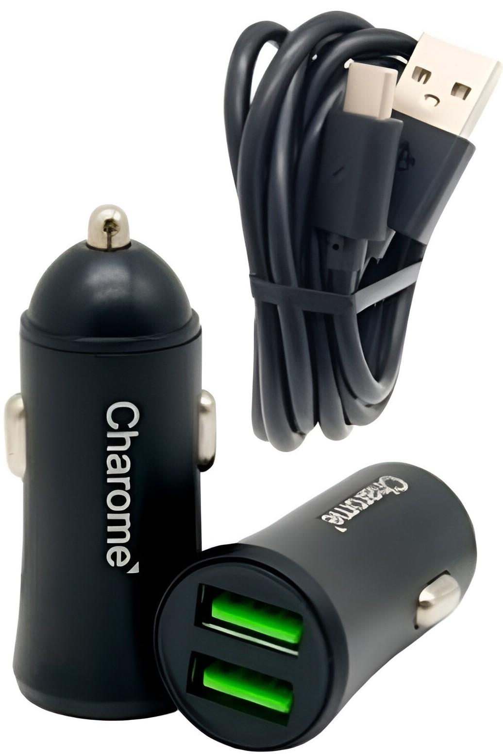 Incarcator auto Charome Car Charger with Cable USB to Type-C C6 Black