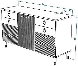 Living ML Mobila Velvet Nr.3 Alb/Auriu