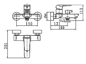 Baterie cada Ferro Tina 38020/1.5 Black