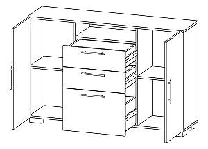 Comoda ML Mobila York Nr.5 Alb