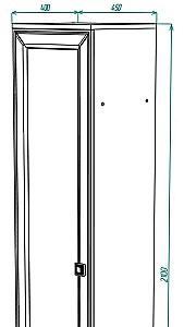 Dulap penal ML Mobila Mira Nr.24 1D2S Alb