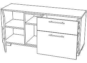 Tumba pentru televizor ML Mobila York Nr.4 Alb