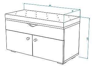 Dulap pentru incaltaminte ML Mobila ML-10 Stejar Kraft Alb