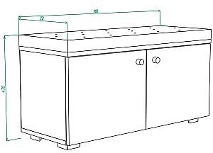 Dulap pentru incaltaminte ML Mobila ML-9 Antracit
