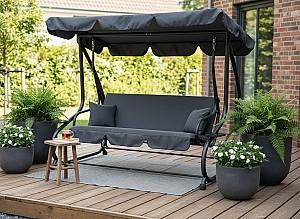 Leagan balansoar Chomik 210x120x170 cm (cu funcție de șezlong) KRE3101 Antracit