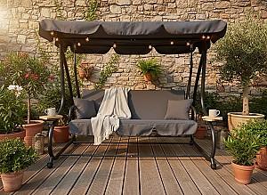 Leagan balansoar Chomik 210x120x170 cm (cu funcție de șezlong) KRE3101 Antracit