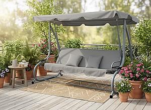 Leagan balansoar Chomik 210x120x170 cm (cu funcție de șezlong) KRE9771 Gri