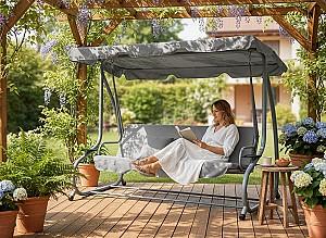 Leagan balansoar Chomik 210x120x170 cm (cu funcție de șezlong) KRE9771 Gri