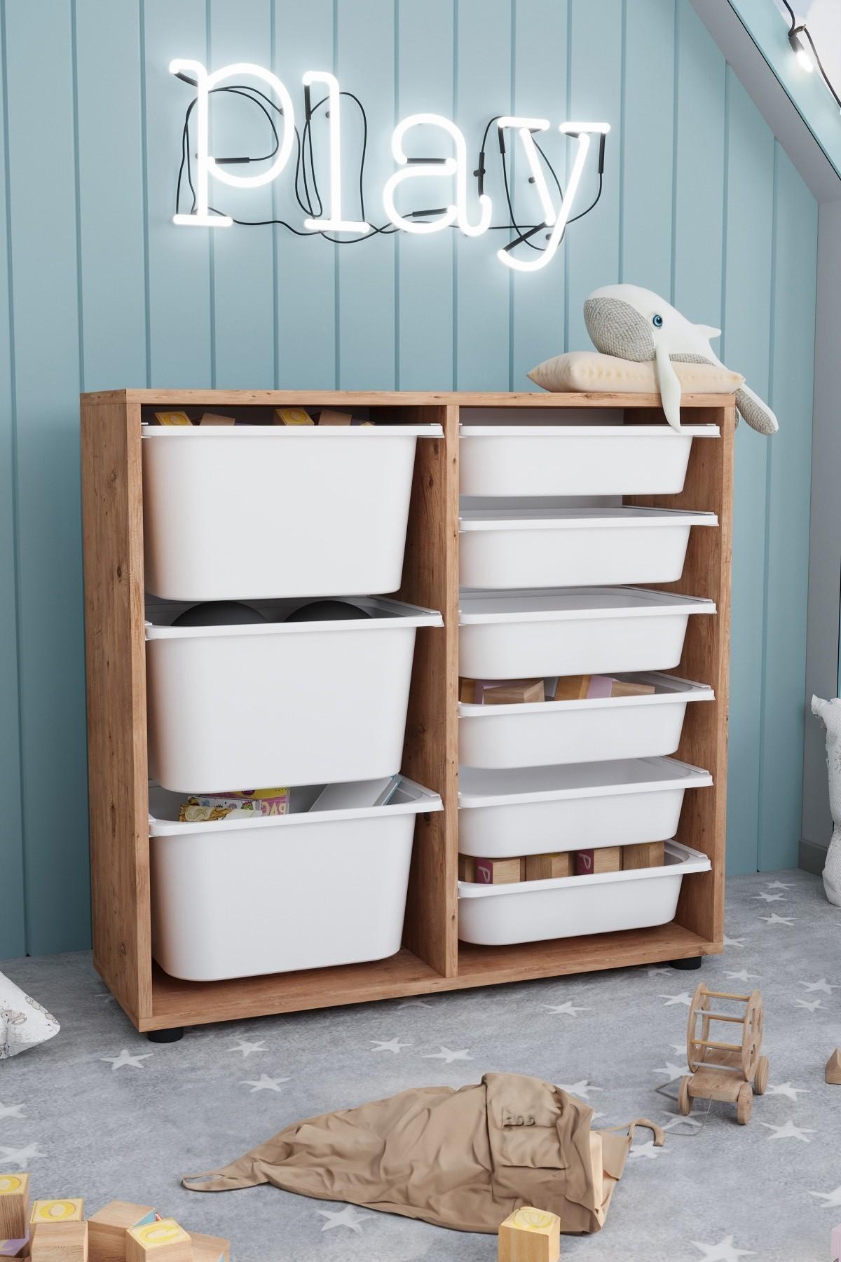 Cos pentru jucarii Bofigo 12-09-02 Pine/White