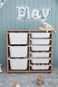 Cos pentru jucarii Bofigo 12-09-02 Pine/White