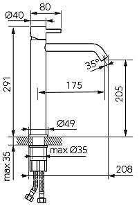 Baterie pentru lavoar Ferro Ciriculus BCK2L