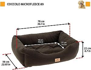 Pat pentru caine Ferplast Coccolo Microfleece 80 Dove Grey