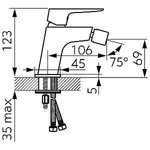 Baterie pentru bideu Ferro Vitto BVI6VLGM