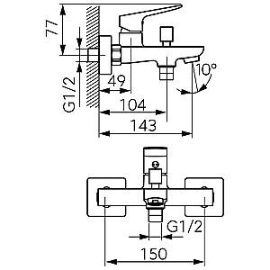 Baterie cada Ferro Vitto Gunmetal